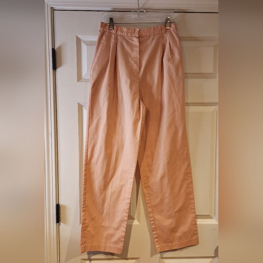 Sag Harbor pink high waisted wide leg pants size 14